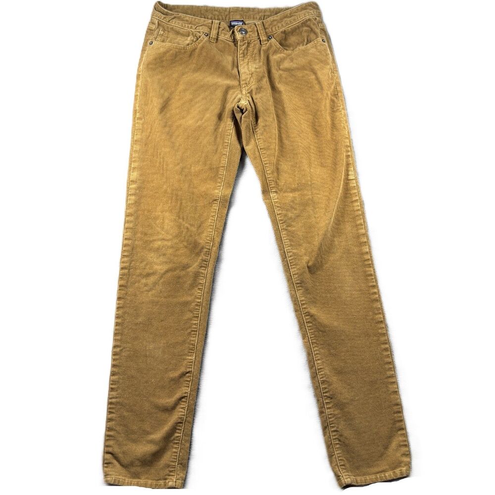 Patagonia Women Corduroy Pants Khaki Chino Outdoor Hiking Caramel Size 27/4 Q235